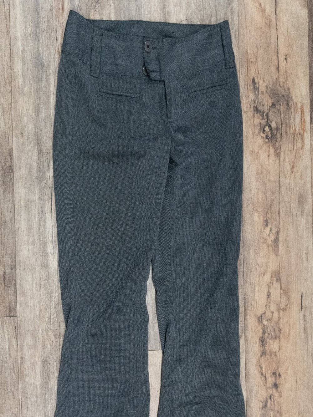 Maurices Charcoal Gray Double Button Bootcut Dress Pants Y2K Women’s